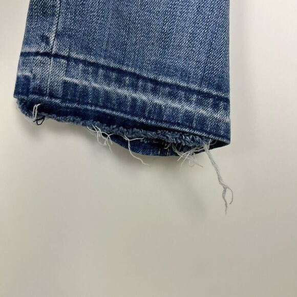 Current/Elliott The Cropped Straight Jean Slightly Relaxed Distressed size 25 - Picture 10 of 11
